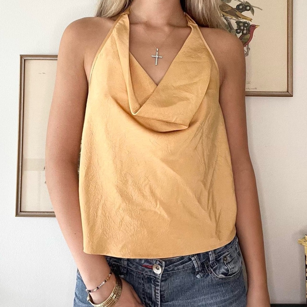 Yellow Halter Neck Top